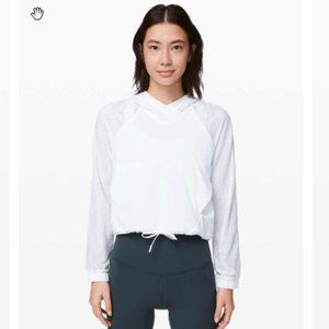 LULULEMON CATCH A BREEZE PULLOVER SZ 10 WHITE!